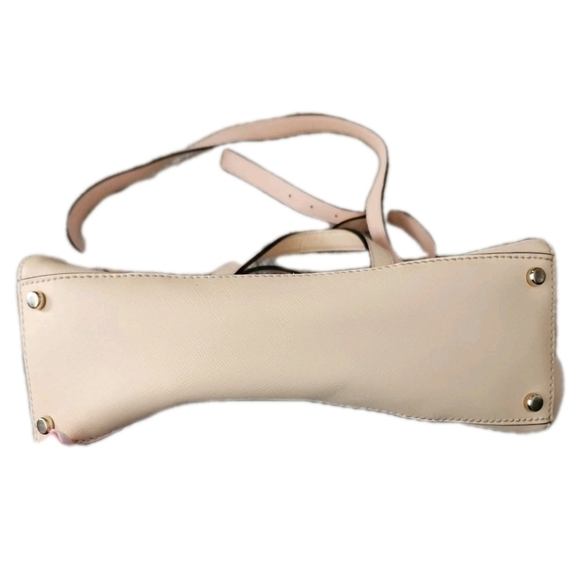 Kate Spade Felix Blush Light Pink Crossgrain Leather Zipper Closure Satchel Bag - Picture 4 of 15